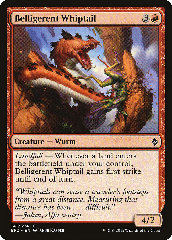 Belligerent Whiptail [Battle for Zendikar] - The Mythic Store | 24h Order Processing