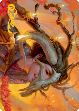 Hedgewitch's Mask Art Card (Gold-Stamped Signature) [Innistrad: Midnight Hunt Art Series] - The Mythic Store | 24h Order Processing
