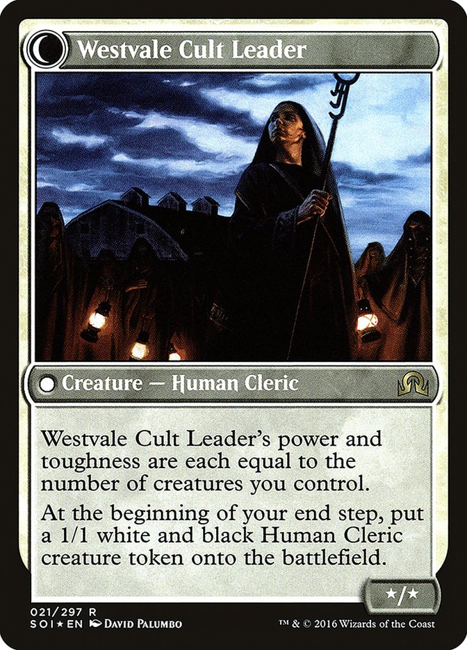 Hanweir Militia Captain // Westvale Cult Leader [Shadows over Innistrad Prerelease Promos] - The Mythic Store | 24h Order Processing