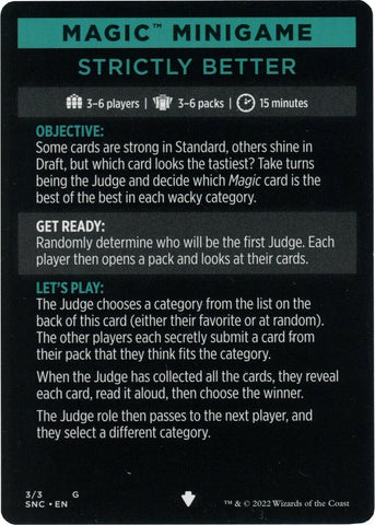 Strictly Better (Magic Minigame) [Streets of New Capenna Minigame] - The Mythic Store | 24h Order Processing