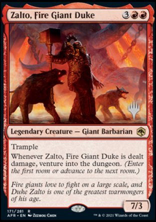 Zalto, Fire Giant Duke (Promo Pack) [Dungeons & Dragons: Adventures in the Forgotten Realms Promos] - The Mythic Store | 24h Order Processing