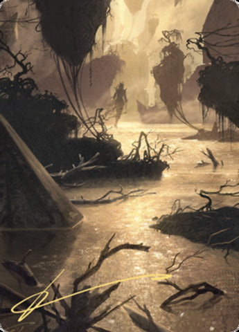 Murkwater Pathway Art Card (Gold-Stamped Signature) [Zendikar Rising Art Series] - The Mythic Store | 24h Order Processing