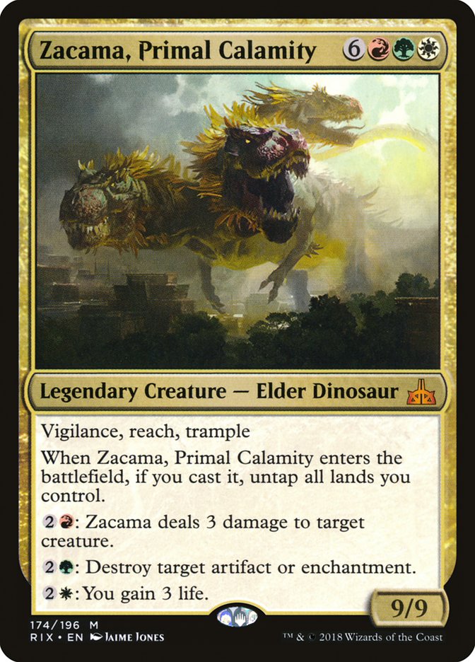 Zacama, Primal Calamity [Rivals of Ixalan] - The Mythic Store | 24h Order Processing