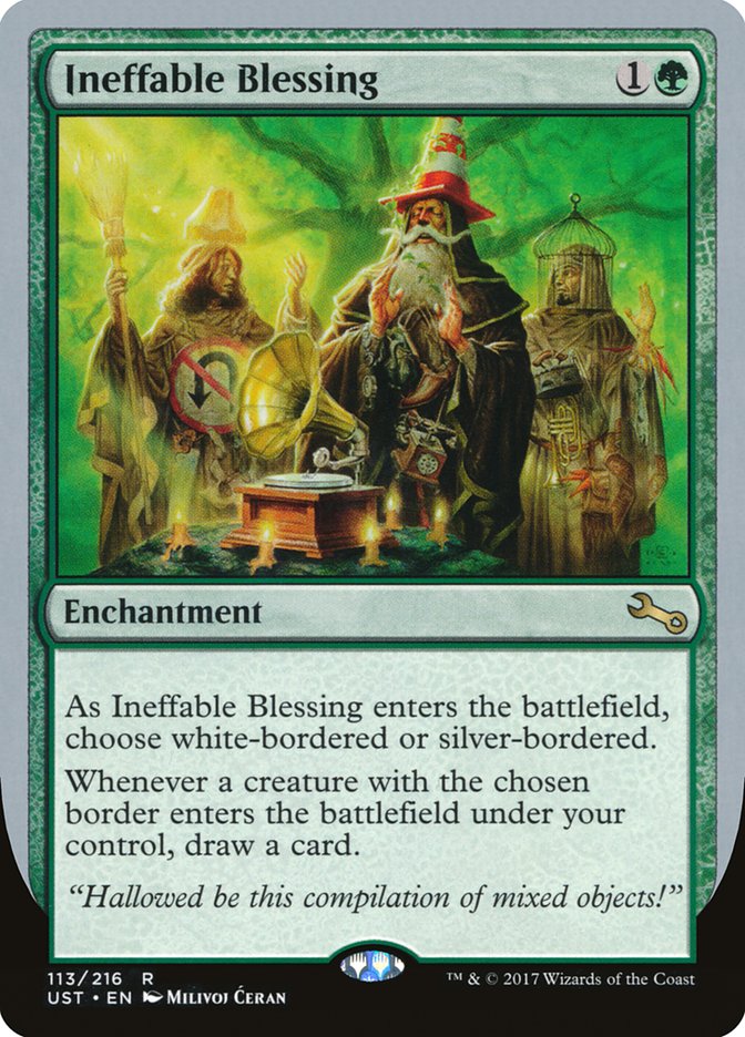 Ineffable Blessing ("choose white-bordered or silver-bordered") [Unstable] - The Mythic Store | 24h Order Processing