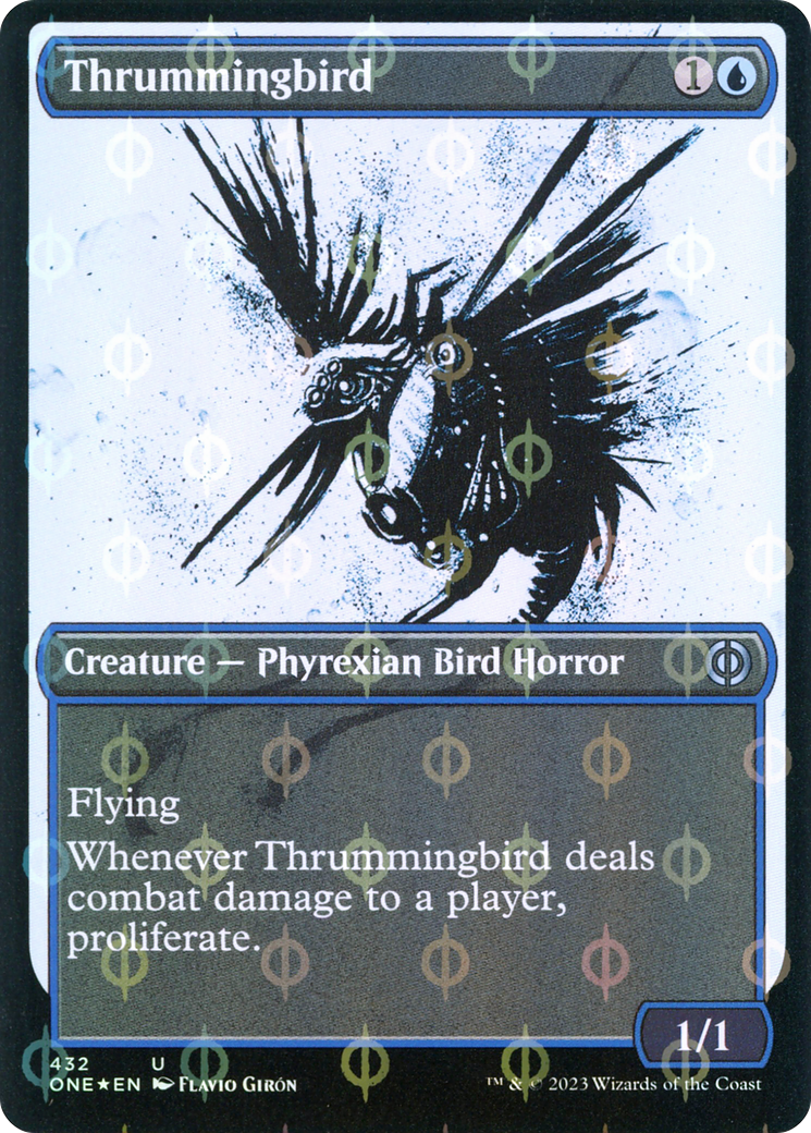 Thrummingbird (Showcase Ichor Step-and-Compleat Foil) [Phyrexia: All Will Be One] - The Mythic Store | 24h Order Processing