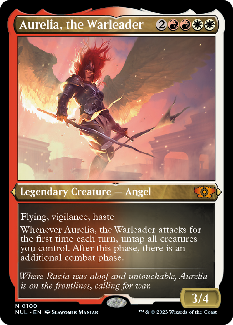 Aurelia, the Warleader (Foil Etched) [Multiverse Legends] - The Mythic Store | 24h Order Processing