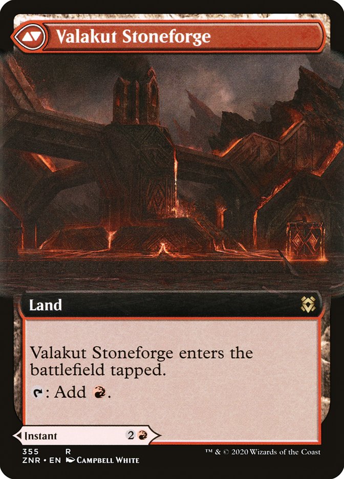 Valakut Awakening // Valakut Stoneforge (Extended Art) [Zendikar Rising] - The Mythic Store | 24h Order Processing