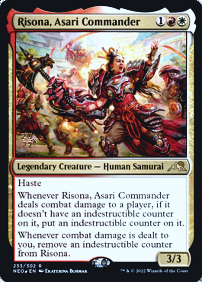 Risona, Asari Commander [Kamigawa: Neon Dynasty Prerelease Promos] - The Mythic Store | 24h Order Processing