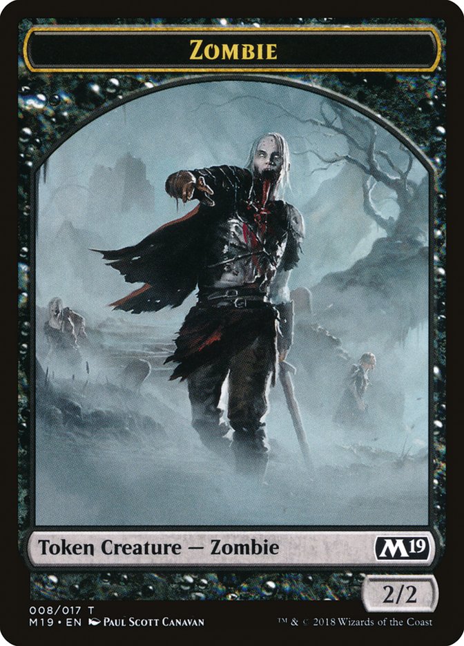 Knight // Zombie Double-Sided Token (Game Night) [Core Set 2019 Tokens] - The Mythic Store | 24h Order Processing