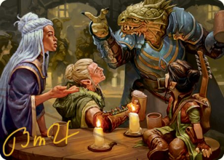 You Meet in a Tavern Art Card (Gold-Stamped Signature) [Dungeons & Dragons: Adventures in the Forgotten Realms Art Series] - The Mythic Store | 24h Order Processing