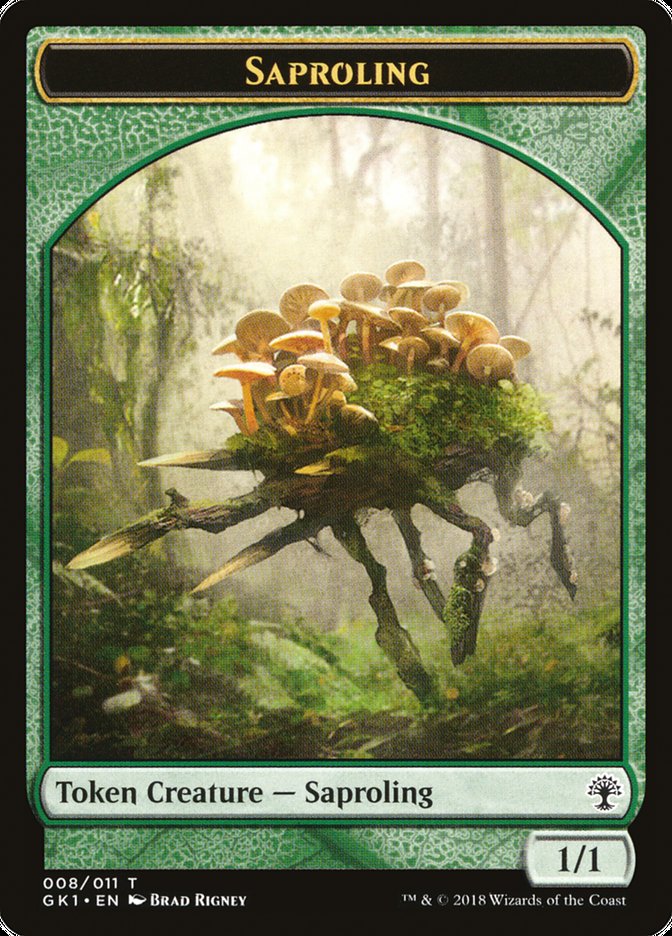 Saproling // Elf Knight Double-Sided Token [Guilds of Ravnica Guild Kit Tokens] - The Mythic Store | 24h Order Processing