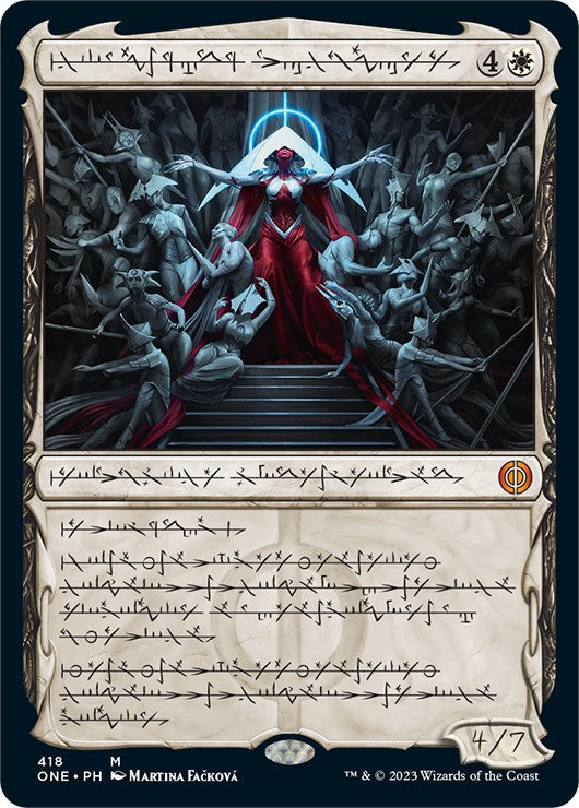 Elesh Norn, Mother of Machines (Phyrexian Step-and-Compleat Foil) [Phyrexia: All Will Be One] - The Mythic Store | 24h Order Processing