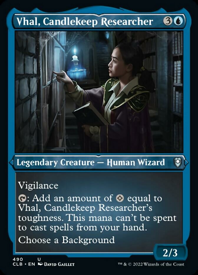 Vhal, Candlekeep Researcher (Foil Etched) [Commander Legends: Battle for Baldur's Gate] - The Mythic Store | 24h Order Processing