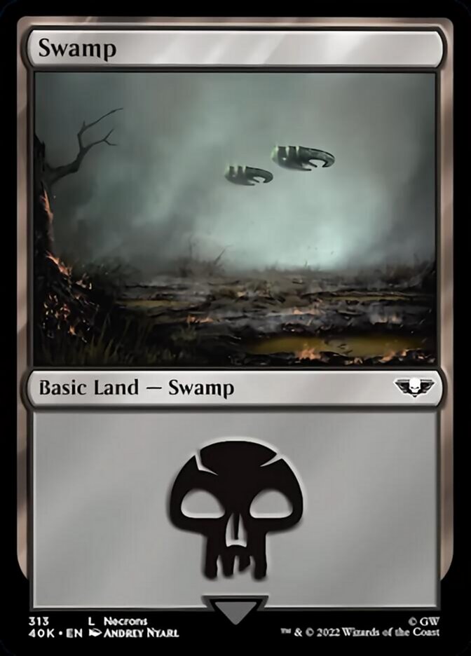 Swamp (313) (Surge Foil) [Warhammer 40,000] - The Mythic Store | 24h Order Processing