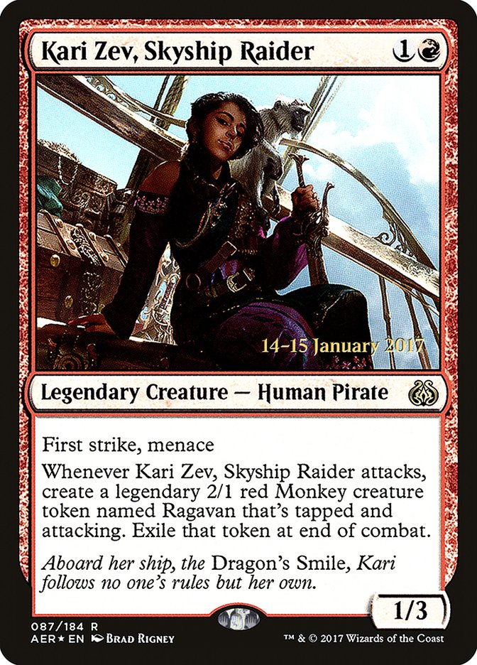 Kari Zev, Skyship Raider [Aether Revolt Prerelease Promos] - The Mythic Store | 24h Order Processing