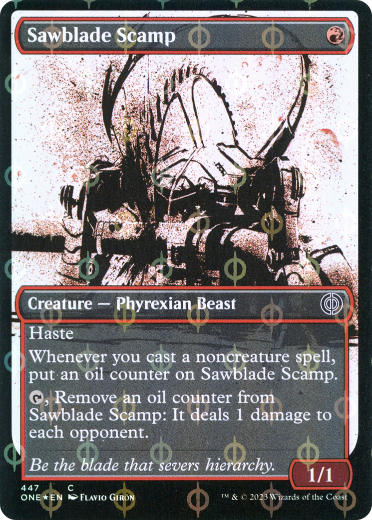 Sawblade Scamp (Showcase Ichor Step-and-Compleat Foil) [Phyrexia: All Will Be One] - The Mythic Store | 24h Order Processing