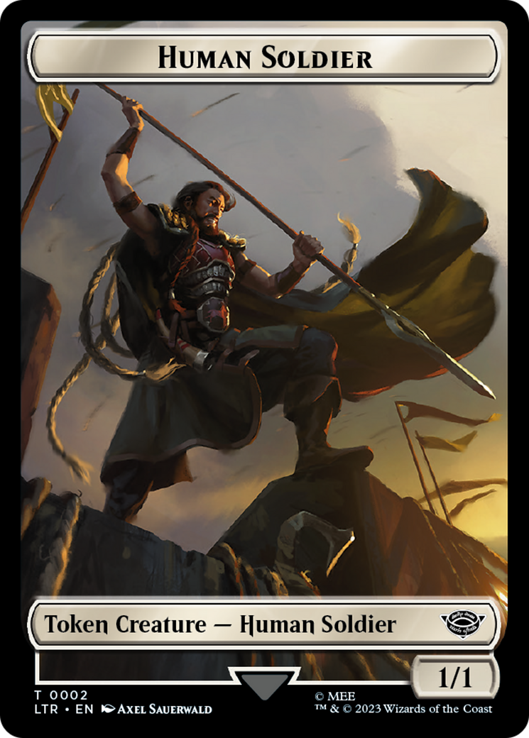 Human (04) // Human Soldier (02) Double-Sided Token [The Lord of the Rings: Tales of Middle-Earth Commander Tokens] - The Mythic Store | 24h Order Processing