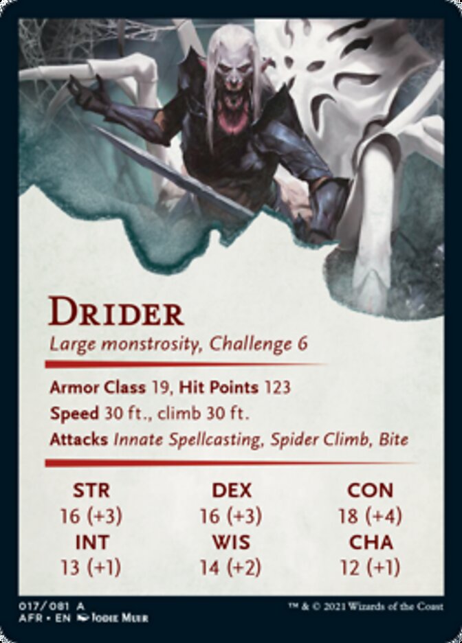 Drider Art Card [Dungeons & Dragons: Adventures in the Forgotten Realms Art Series] - The Mythic Store | 24h Order Processing