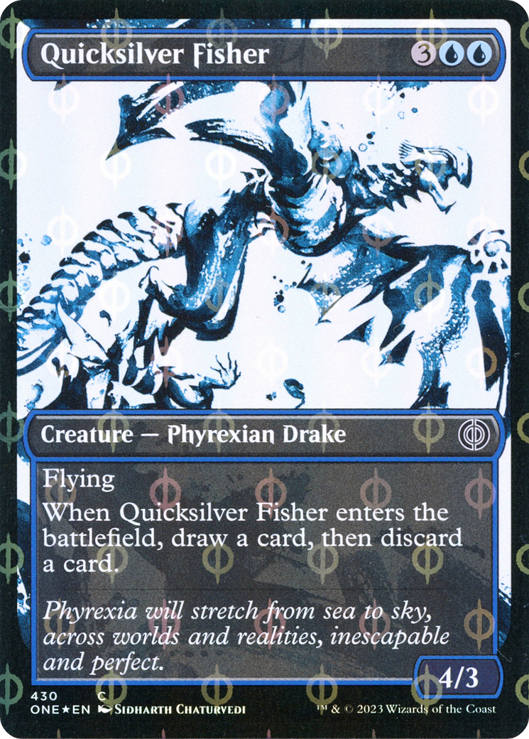 Quicksilver Fisher (Showcase Ichor Step-and-Compleat Foil) [Phyrexia: All Will Be One] - The Mythic Store | 24h Order Processing