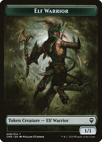 Elf Warrior // Zombie Double-Sided Token [Commander Legends Tokens] - The Mythic Store | 24h Order Processing