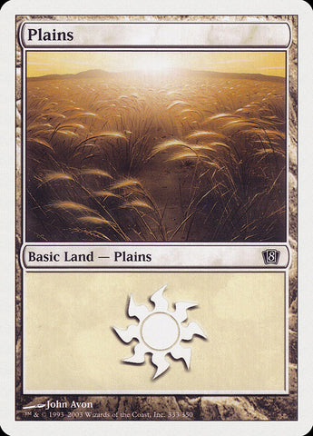 Plains (333) [Eighth Edition] - The Mythic Store | 24h Order Processing