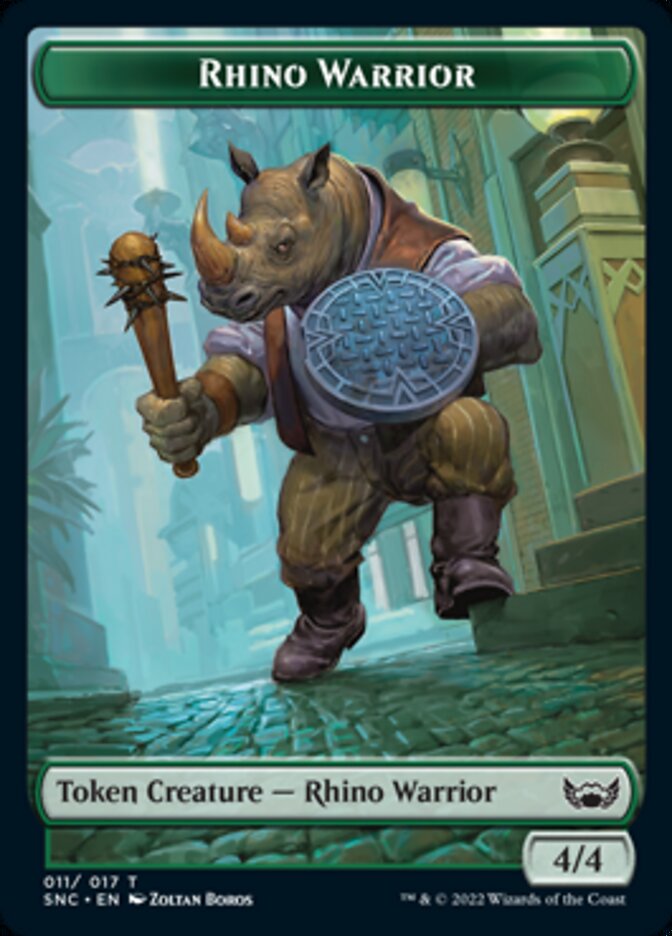 Treasure (015) // Rhino Warrior Double-Sided Token [Streets of New Capenna Tokens] - The Mythic Store | 24h Order Processing