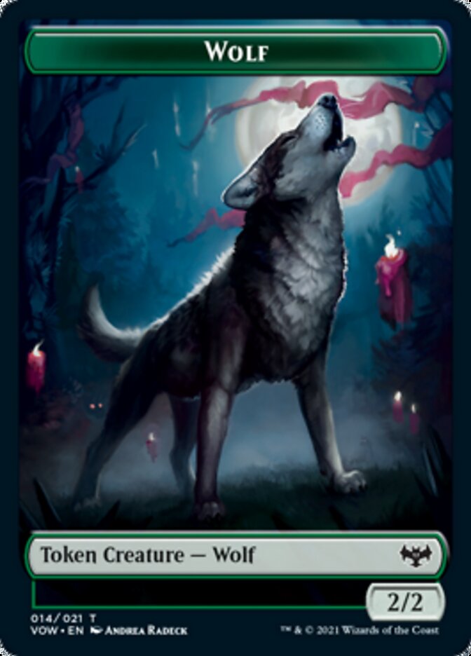 Zombie (008) // Wolf (014) Double-Sided Token [Innistrad: Crimson Vow Tokens] - The Mythic Store | 24h Order Processing