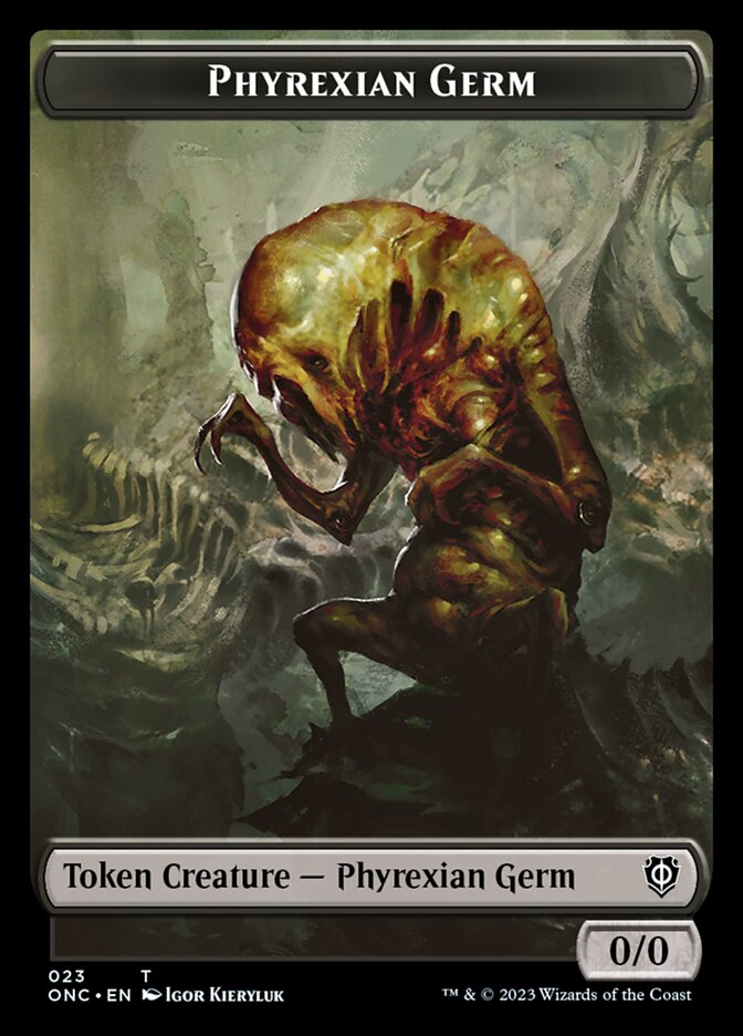 Phyrexian Mite (011) // Phyrexian Germ Double-Sided Token [Phyrexia: All Will Be One Commander Tokens] - The Mythic Store | 24h Order Processing