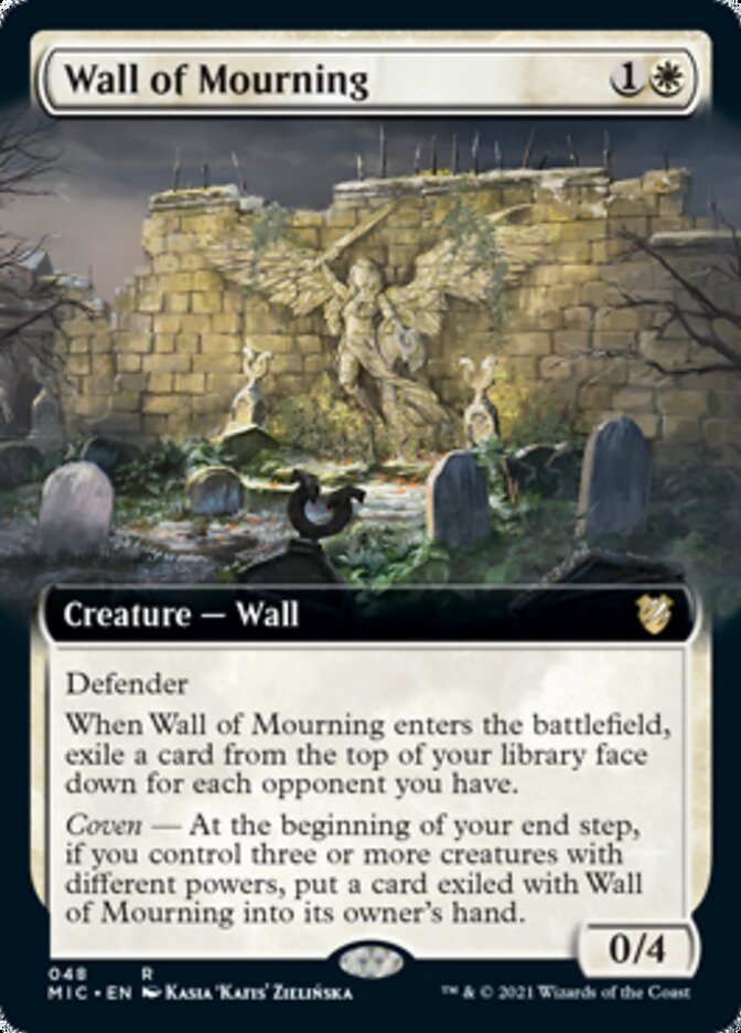 Wall of Mourning (Extended Art) [Innistrad: Midnight Hunt Commander] - The Mythic Store | 24h Order Processing