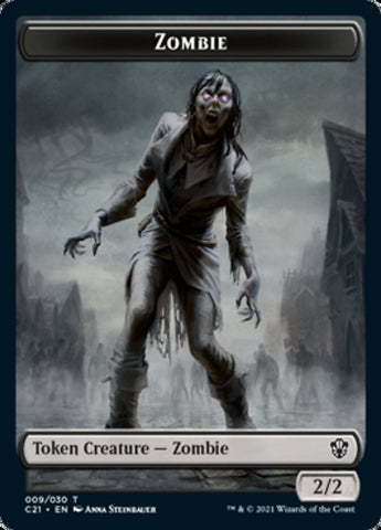 Zombie // Horror Double-Sided Token [Commander 2021 Tokens] - The Mythic Store | 24h Order Processing