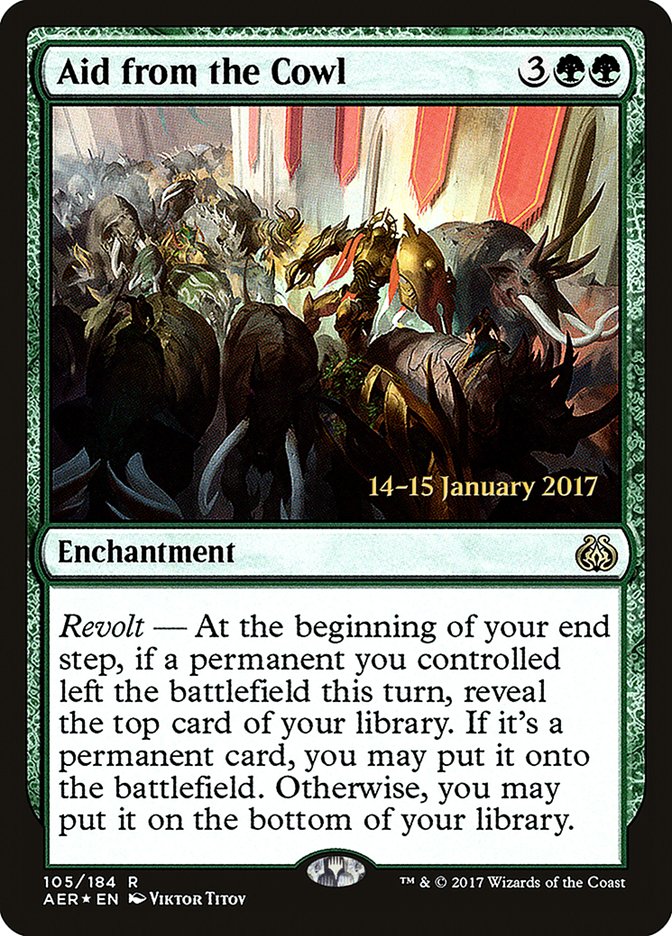 Aid from the Cowl [Aether Revolt Prerelease Promos] - The Mythic Store | 24h Order Processing