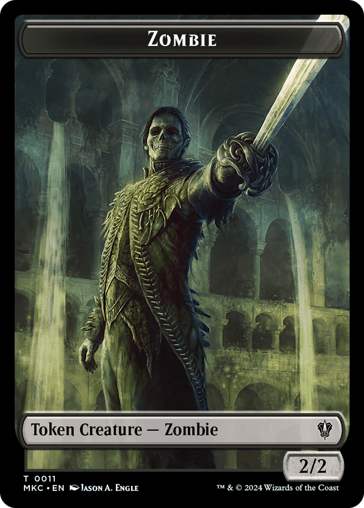 Salamander Warrior // Zombie Double-Sided Token [Murders at Karlov Manor Commander Tokens] - The Mythic Store | 24h Order Processing