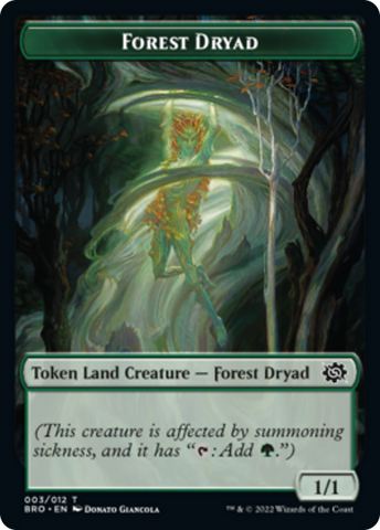 Forest Dryad Token [The Brothers' War Tokens] - The Mythic Store | 24h Order Processing