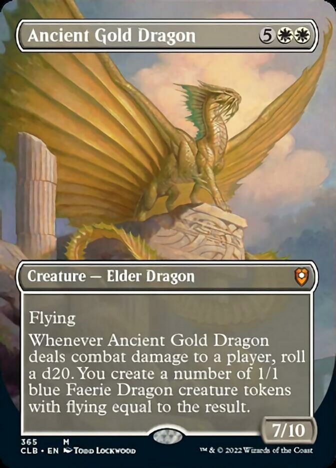 Ancient Gold Dragon (Borderless Alternate Art) [Commander Legends: Battle for Baldur's Gate] - The Mythic Store | 24h Order Processing