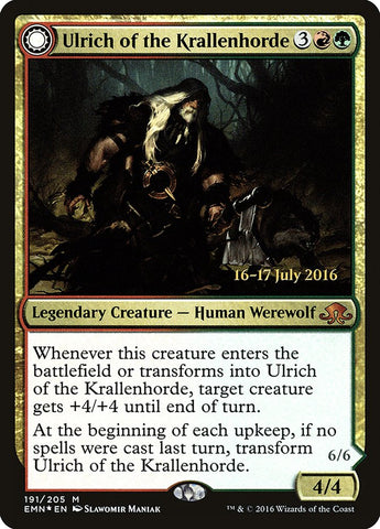 Ulrich of the Krallenhorde // Ulrich, Uncontested Alpha [Eldritch Moon Prerelease Promos] - The Mythic Store | 24h Order Processing