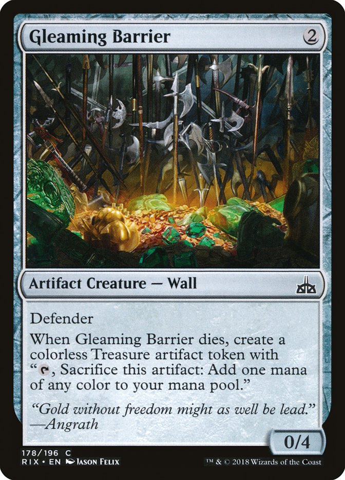 Gleaming Barrier [Rivals of Ixalan] - The Mythic Store | 24h Order Processing