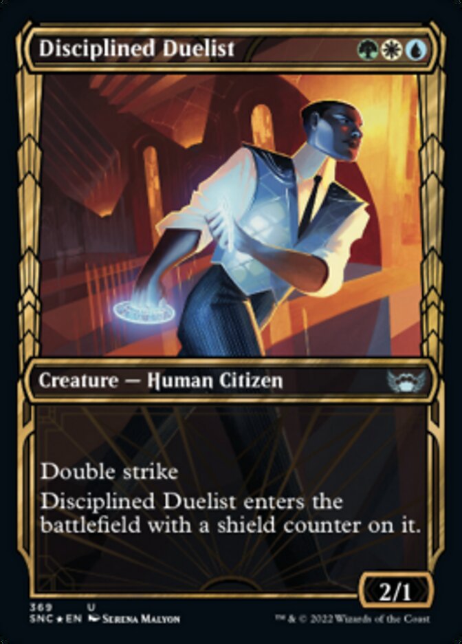 Disciplined Duelist (Showcase Golden Age Gilded Foil) [Streets of New Capenna] - The Mythic Store | 24h Order Processing