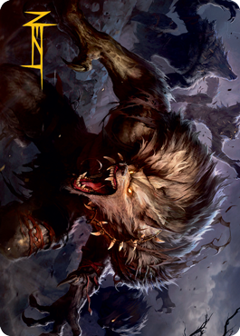 Village Reavers Art Card (Gold-Stamped Signature) [Innistrad: Midnight Hunt Art Series] - The Mythic Store | 24h Order Processing