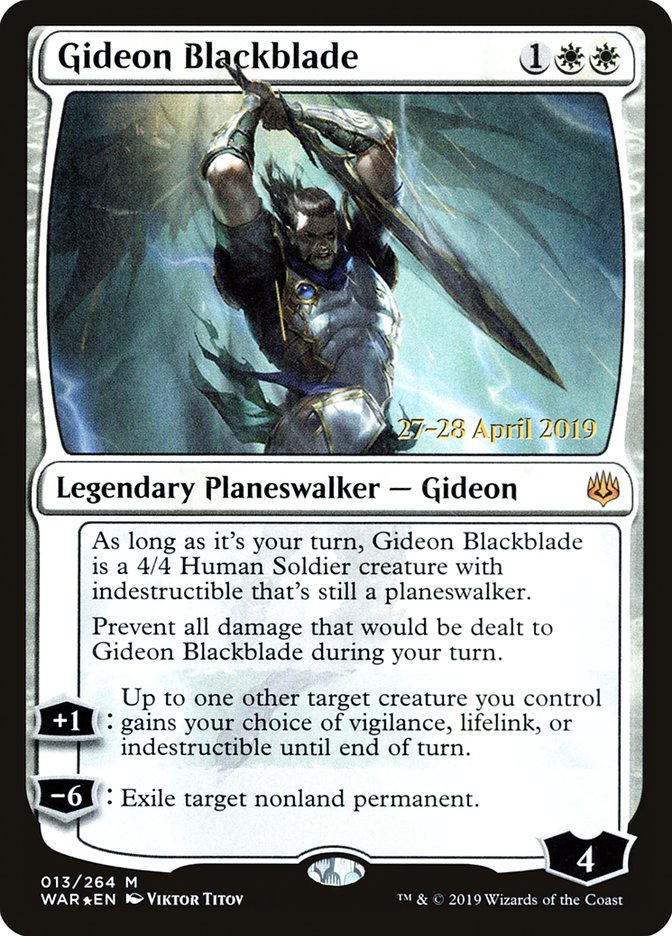 Gideon Blackblade [War of the Spark Prerelease Promos] - The Mythic Store | 24h Order Processing