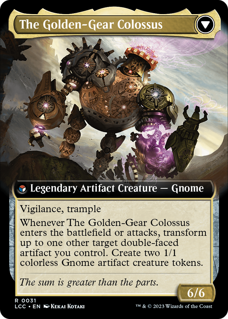 Tetzin, Gnome Champion // The Golden-Gear Colossus (Extended Art) [The Lost Caverns of Ixalan Commander] - The Mythic Store | 24h Order Processing