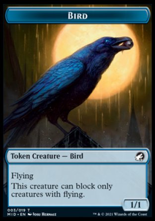 Spirit // Bird Double-Sided Token [Innistrad: Midnight Hunt Tokens] - The Mythic Store | 24h Order Processing