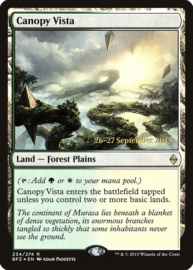 Canopy Vista [Battle for Zendikar Prerelease Promos] - The Mythic Store | 24h Order Processing