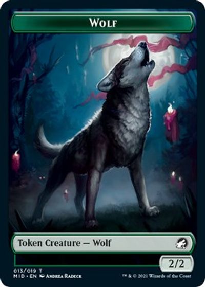 Rhino // Wolf Double-Sided Token [Innistrad: Midnight Hunt Commander Tokens] - The Mythic Store | 24h Order Processing