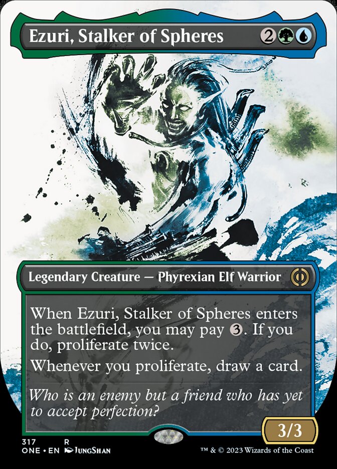 Ezuri, Stalker of Spheres (Borderless Ichor) [Phyrexia: All Will Be One] - The Mythic Store | 24h Order Processing