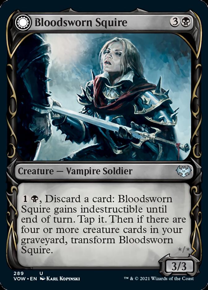 Bloodsworn Squire // Bloodsworn Knight (Showcase Fang Frame) [Innistrad: Crimson Vow] - The Mythic Store | 24h Order Processing