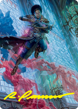 Kaya, Geist Hunter Art Card (Gold-Stamped Signature) [Innistrad: Crimson Vow Art Series] - The Mythic Store | 24h Order Processing