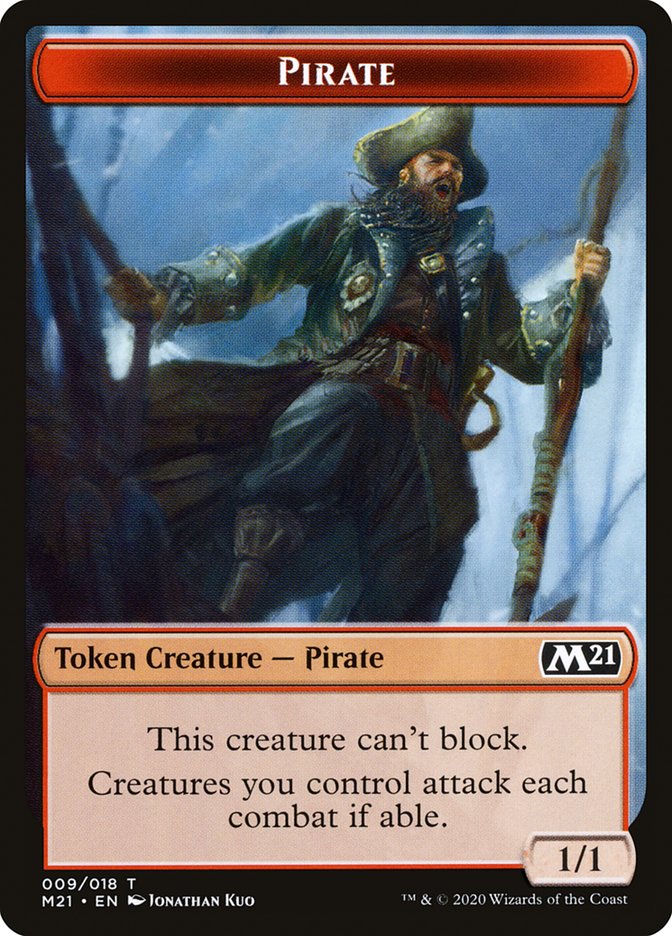 Knight // Pirate Double-Sided Token [Core Set 2021 Tokens] - The Mythic Store | 24h Order Processing