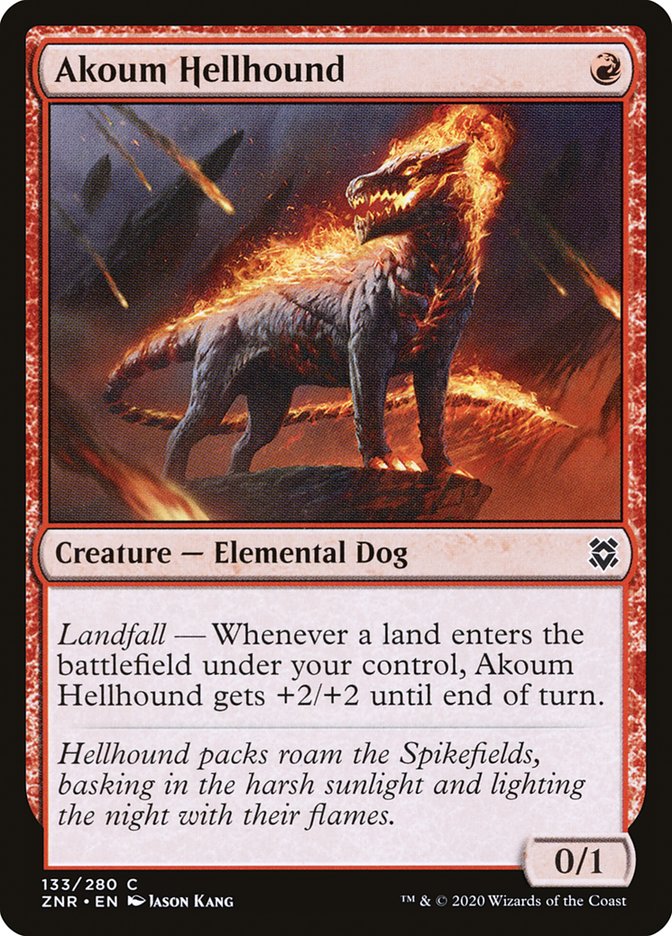 Akoum Hellhound [Zendikar Rising] - The Mythic Store | 24h Order Processing