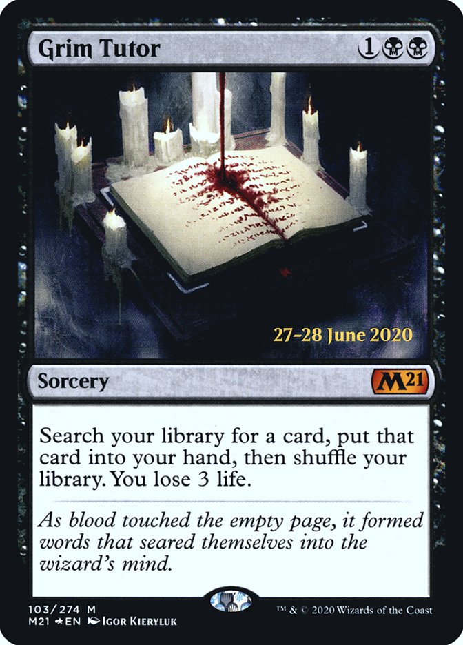 Grim Tutor [Core Set 2021 Prerelease Promos] - The Mythic Store | 24h Order Processing