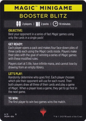 Booster Blitz (Magic Minigame) [March of the Machine Minigame] - The Mythic Store | 24h Order Processing